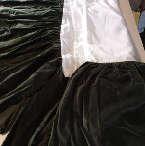 Ralph Lauren Queen Bed Ruffle, cotton velveteen.